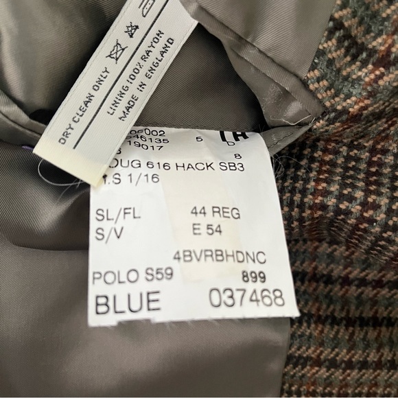 Ralph Lauren Made in England Purple Label 100% Cashmere Sport Coat, Sz 4… - Picture 10 of 13